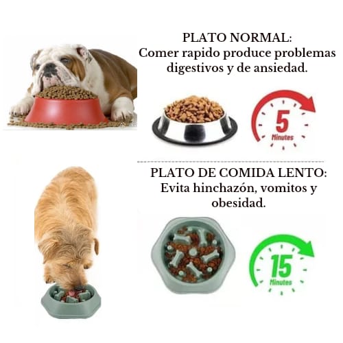 Plato Antiansiedad para Perros y Gatos