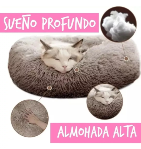 CalmNest - Cama Antiestrés para Mascotas con Felpa Premium